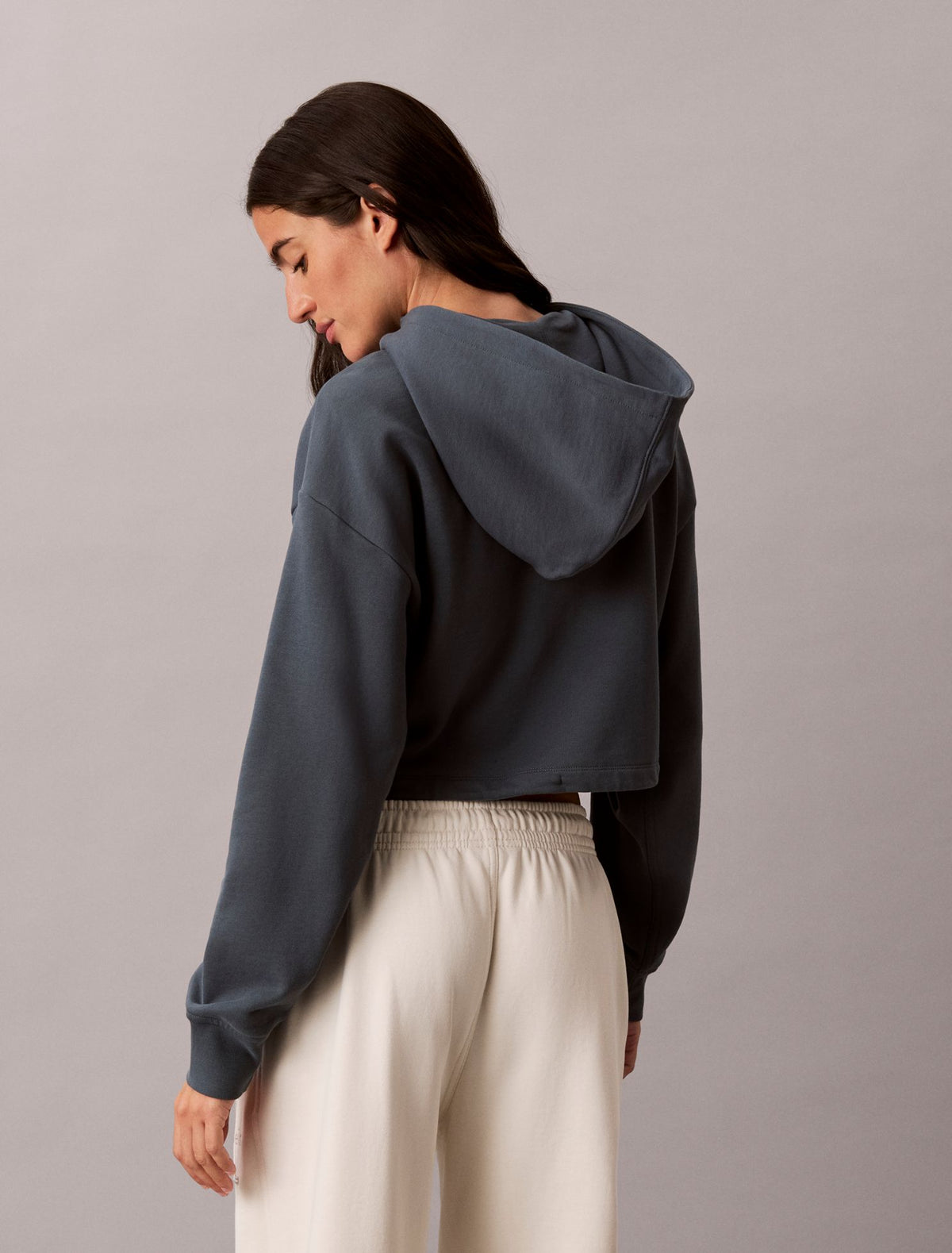 Calvin Klein Monologo Terry Cropped Hoodie