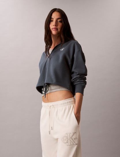 Calvin Klein Monologo Terry Cropped Hoodie