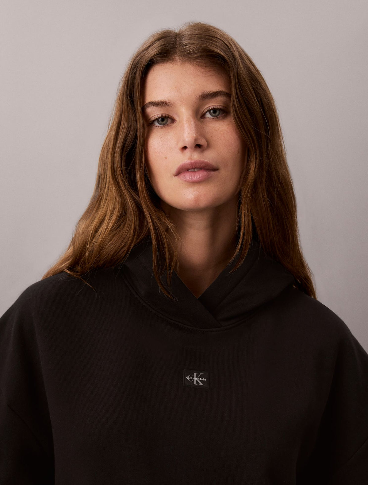 Calvin Klein Woven Monologo Relaxed Hoodie