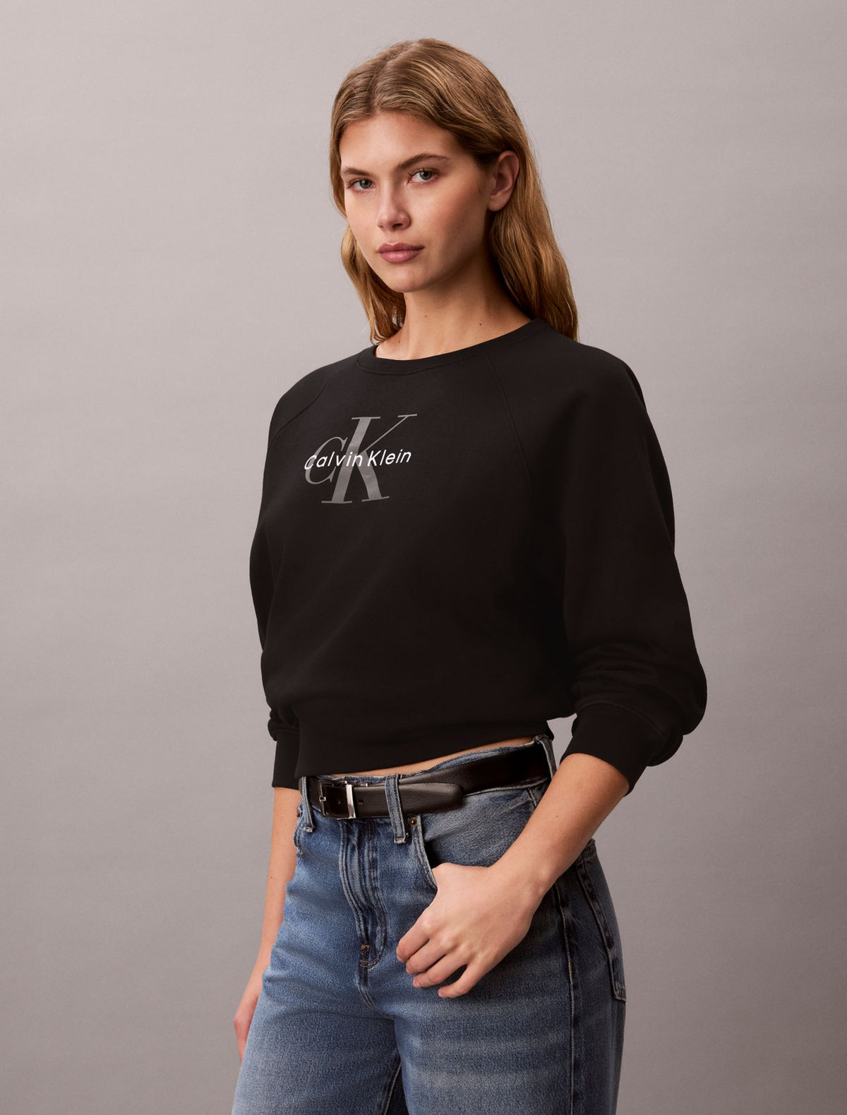 Calvin Klein Monologo Fleece Relaxed Sweatshirt