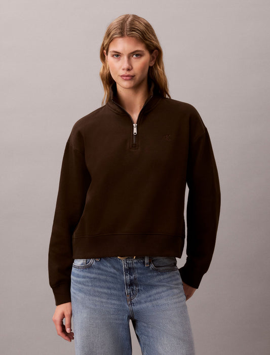 Calvin Klein Monogram Fleece 1/4 Zip Sweatshirt
