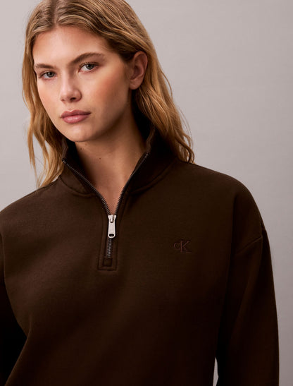 Calvin Klein Monogram Fleece 1/4 Zip Sweatshirt