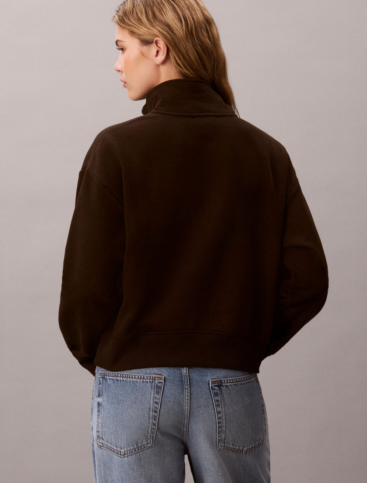 Calvin Klein Monogram Fleece 1/4 Zip Sweatshirt