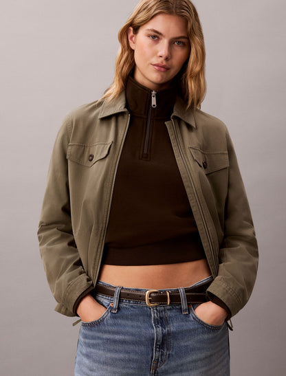 Calvin Klein Monogram Fleece 1/4 Zip Sweatshirt