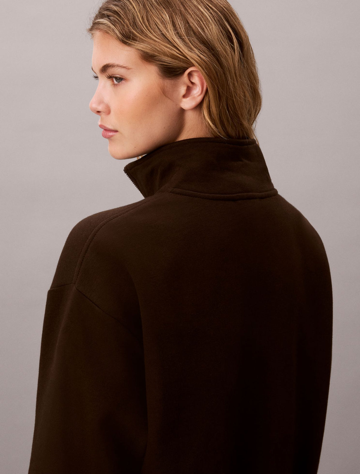 Calvin Klein Monogram Fleece 1/4 Zip Sweatshirt