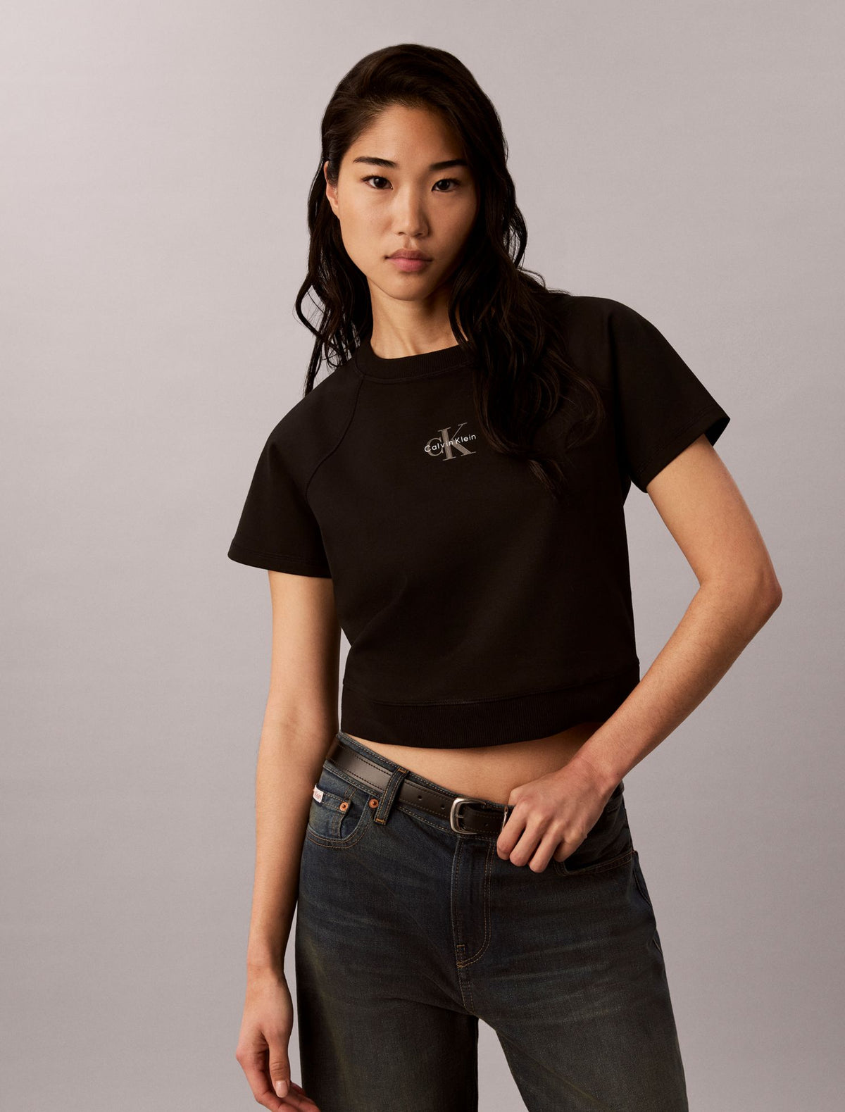 Calvin Klein Monologo Interlock Cropped Tee