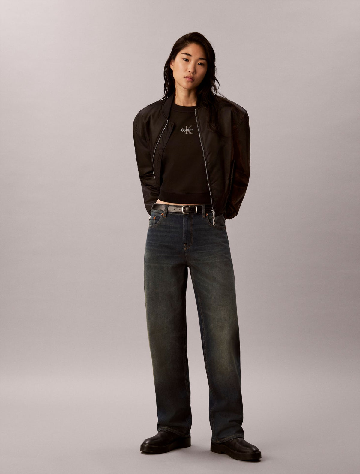 Calvin Klein Monologo Interlock Cropped Tee