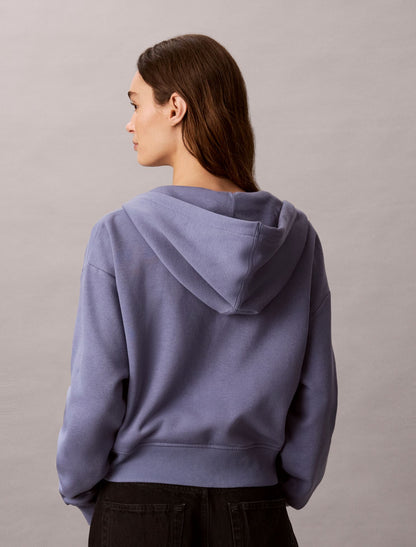 Calvin Klein Monogram Logo Fleece Zip Hoodie
