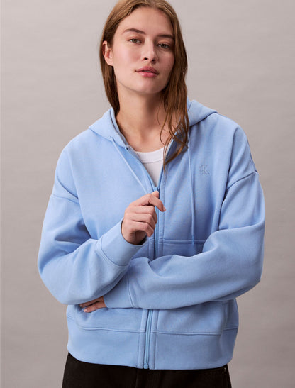 Calvin Klein Monogram Fleece Zip Hoodie