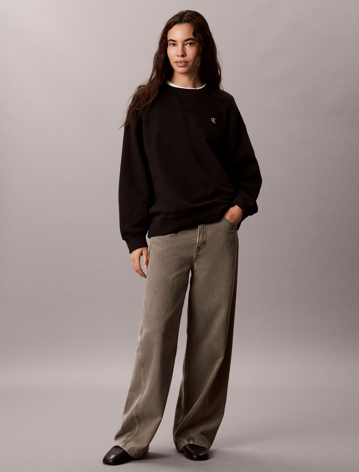Calvin Klein Monogram Fleece Crewneck Sweatshirt