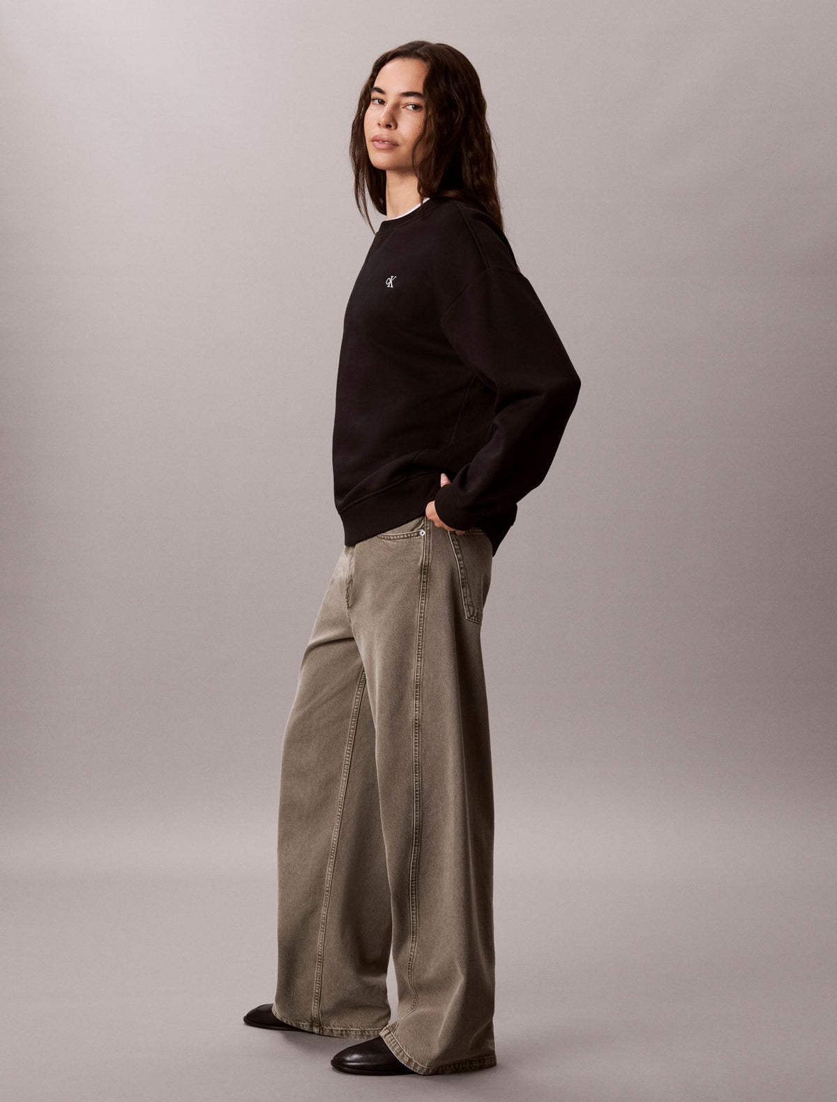 Calvin Klein Monogram Fleece Crewneck Sweatshirt