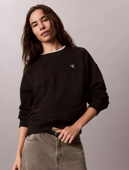 Calvin Klein Monogram Fleece Crewneck Sweatshirt