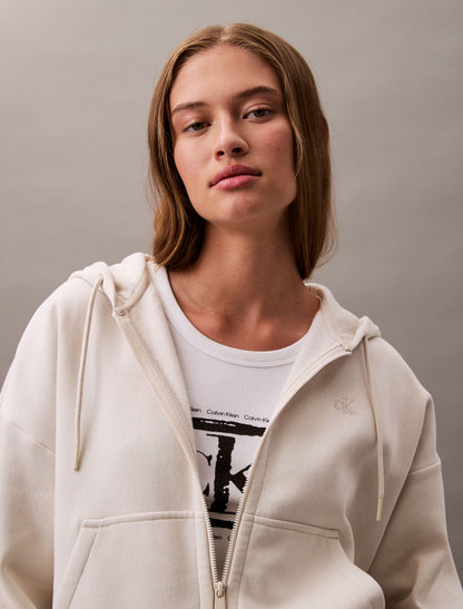 Calvin Klein Monogram Fleece Zip Hoodie
