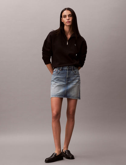 Calvin Klein Monogram Fleece Quarter Zip Sweatshirt