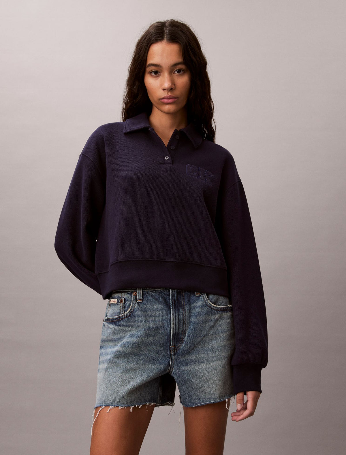 Calvin Klein Relaxed CK Polo Sweatshirt