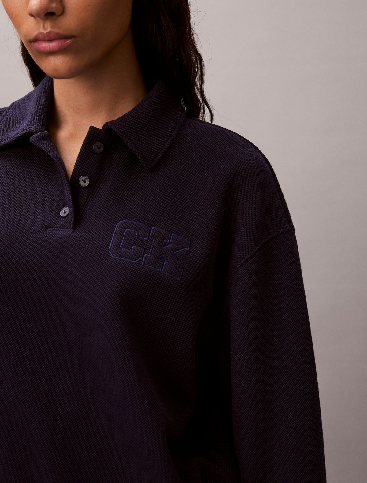 Calvin Klein Relaxed CK Polo Sweatshirt
