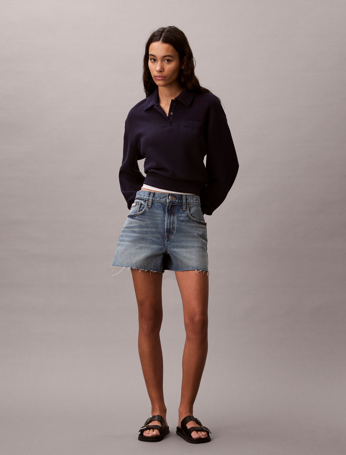Calvin Klein Relaxed CK Polo Sweatshirt