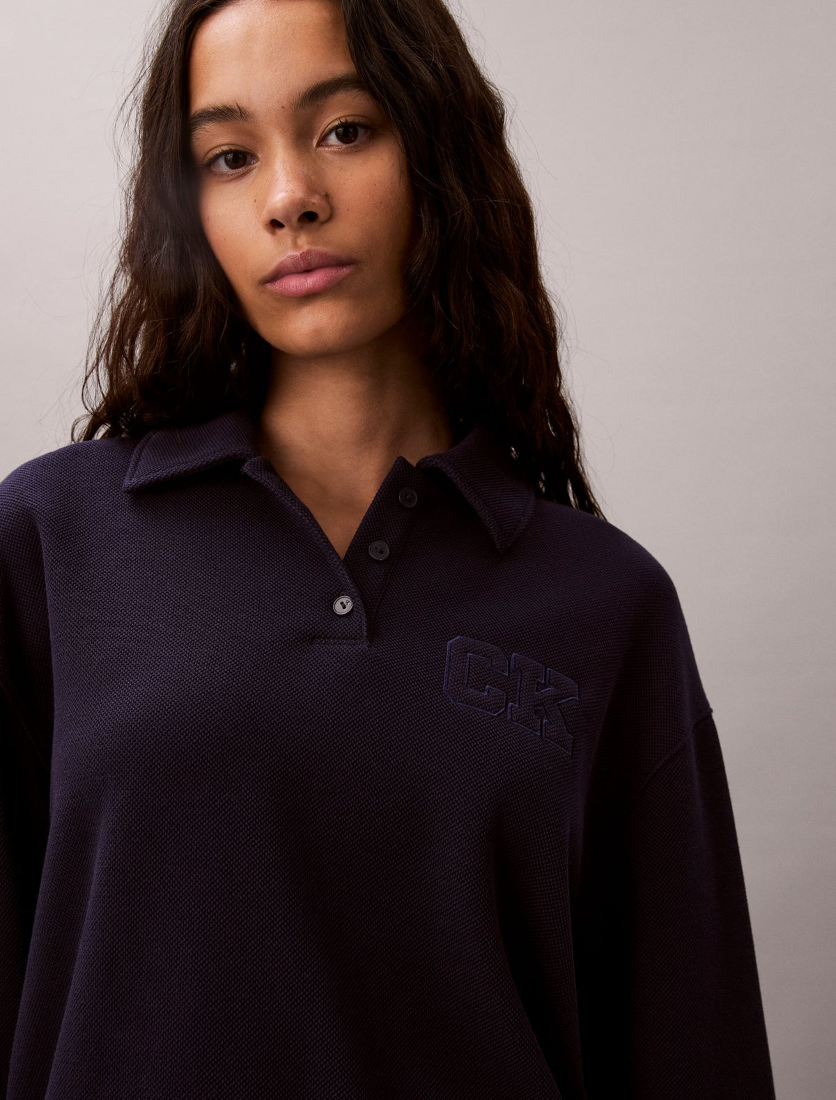 Calvin Klein Relaxed CK Polo Sweatshirt
