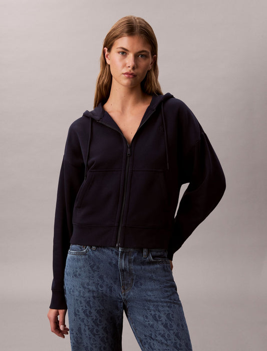 Calvin Klein Monogram Fleece Zip Hoodie