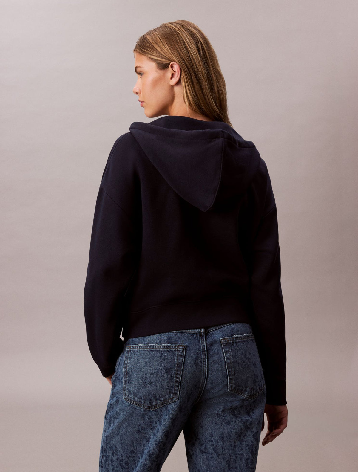 Calvin Klein Monogram Fleece Zip Hoodie