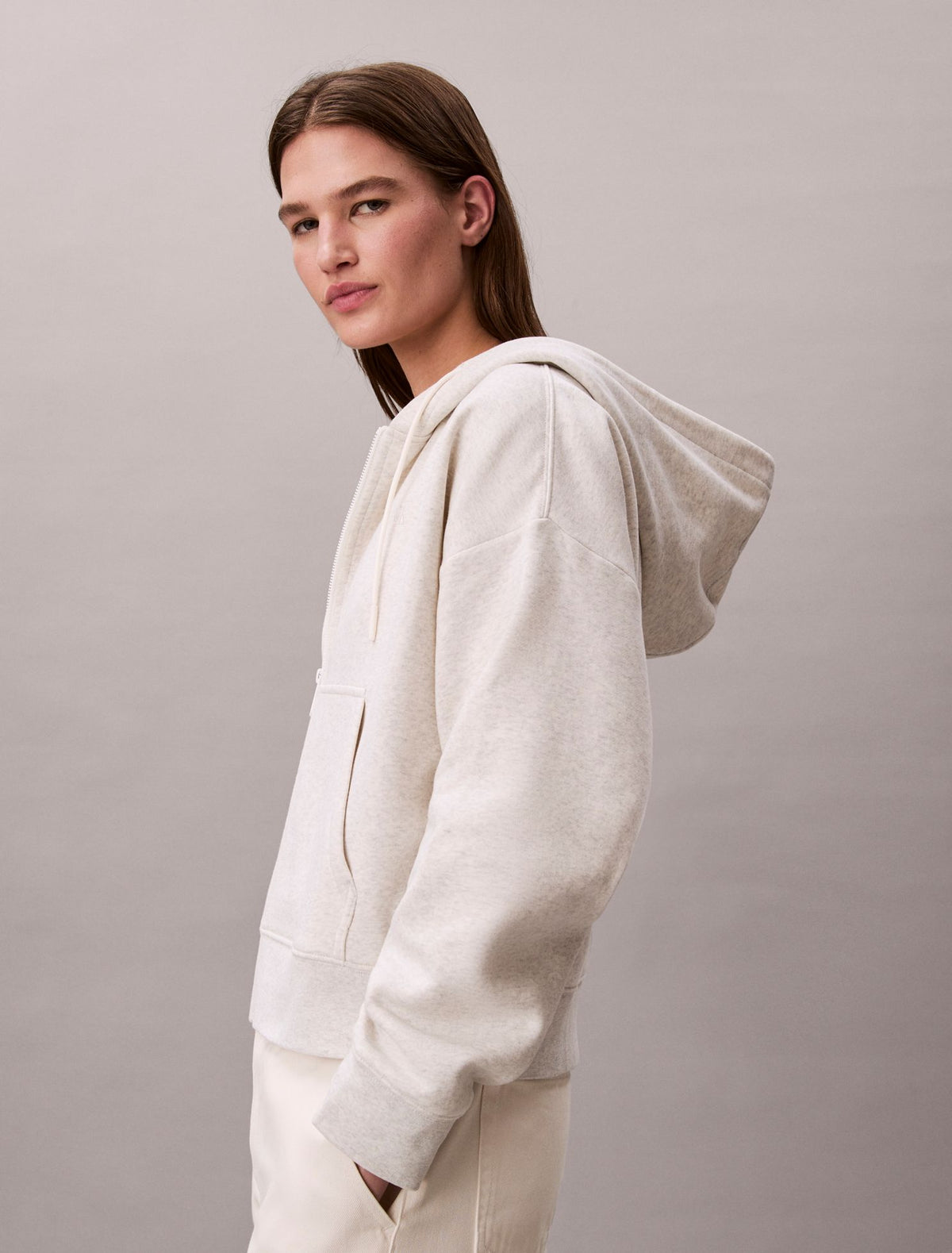 Calvin Klein Monogram Fleece Zip Hoodie