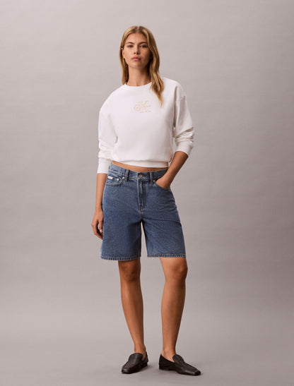 Calvin Klein Terry Foil Monologo Graphic Relaxed Sweatshirt