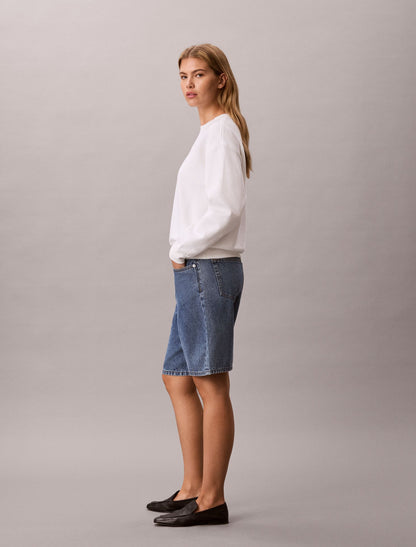 Calvin Klein Terry Foil Monologo Graphic Relaxed Sweatshirt