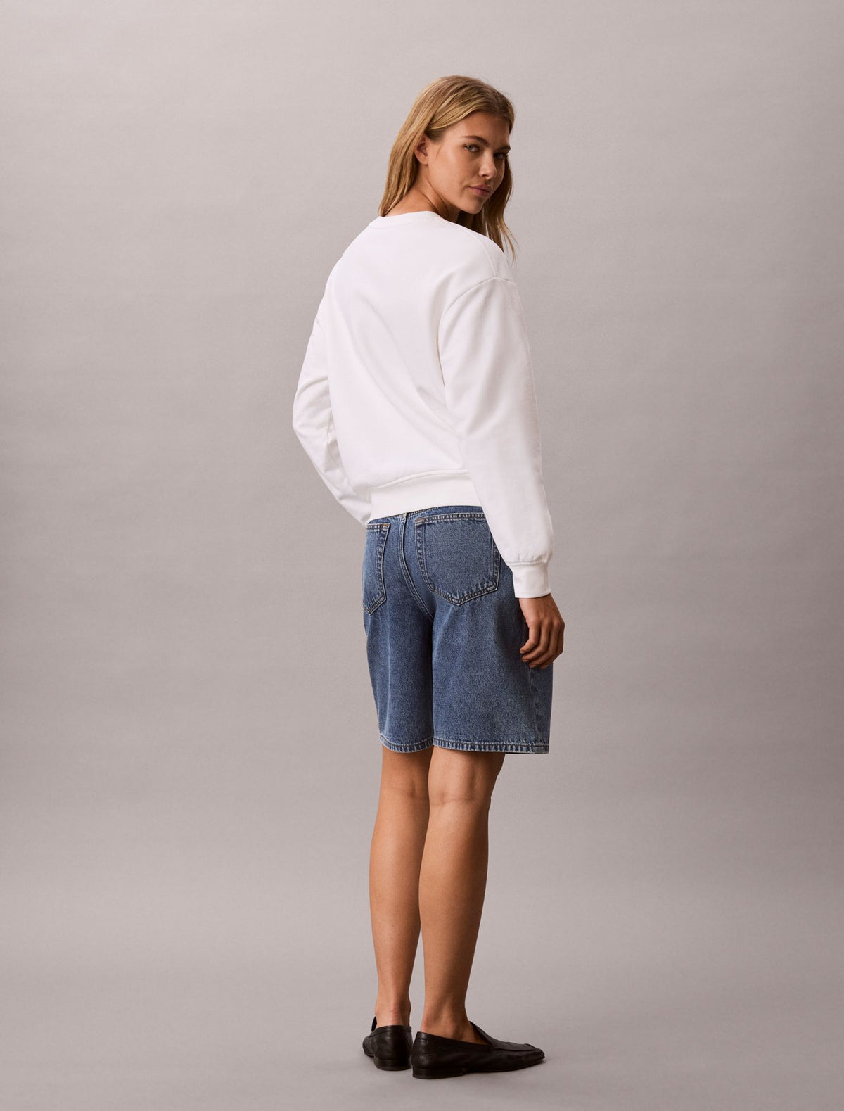 Calvin Klein Terry Foil Monologo Graphic Relaxed Sweatshirt