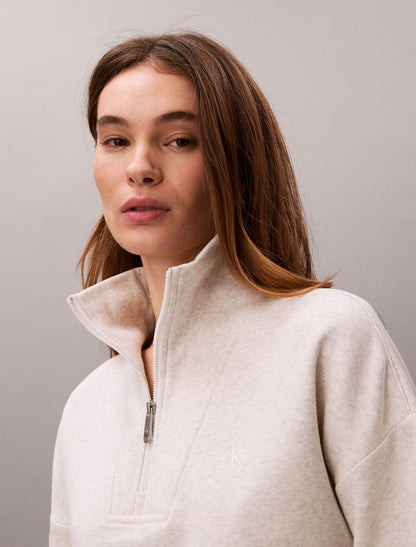 Calvin Klein Monogram Fleece Quarter Zip Sweatshirt