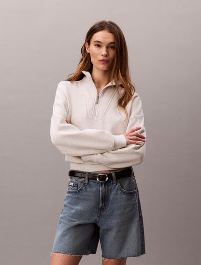 Calvin Klein Monogram Fleece Quarter Zip Sweatshirt