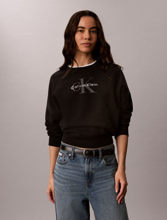 Calvin Klein Monologo Fleece Relaxed Sweatshirt