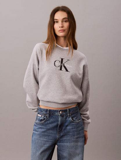 Calvin Klein Monologo Fleece Relaxed Sweatshirt
