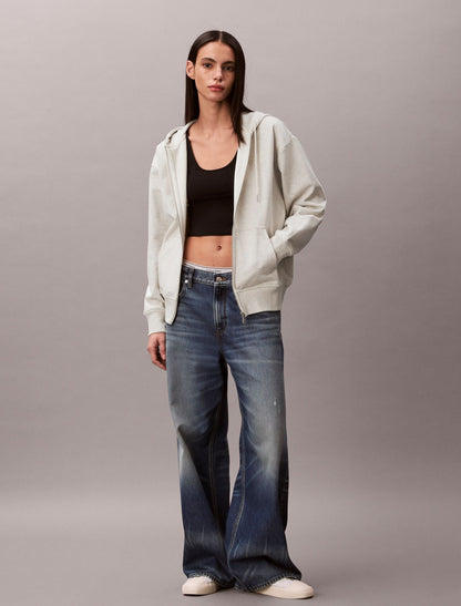 Calvin Klein Terry Embossed Monologo Relaxed Hoodie