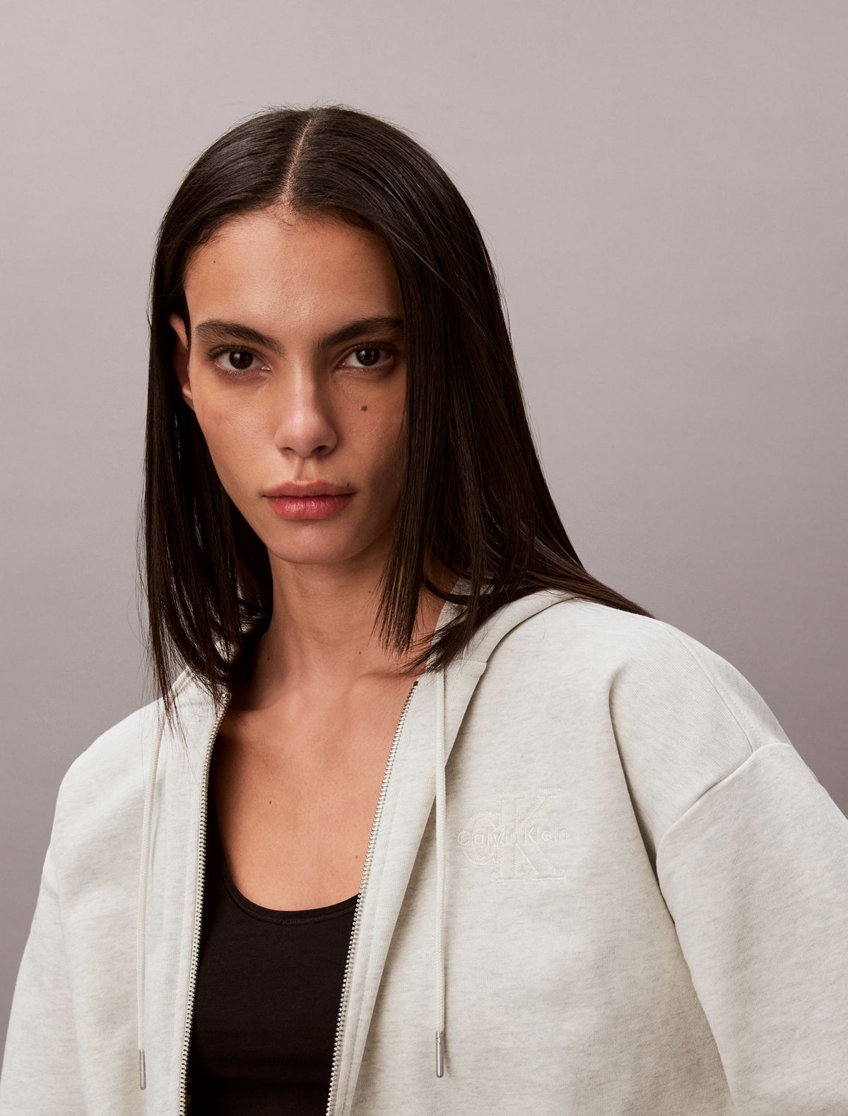 Calvin Klein Terry Embossed Monologo Relaxed Hoodie