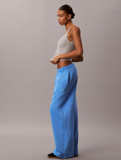 Calvin Klein Monologo Fleece Wide Leg Sweatpants