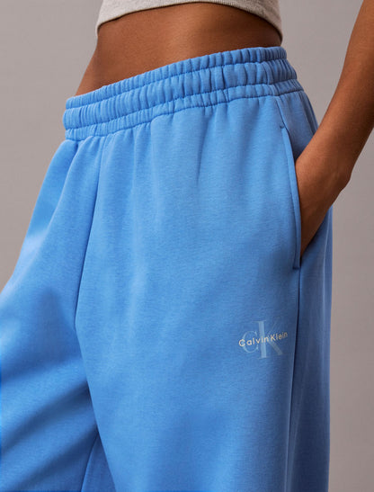 Calvin Klein Monologo Fleece Wide Leg Sweatpants