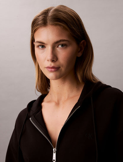 Calvin Klein Terry Monogram Cropped Hoodie