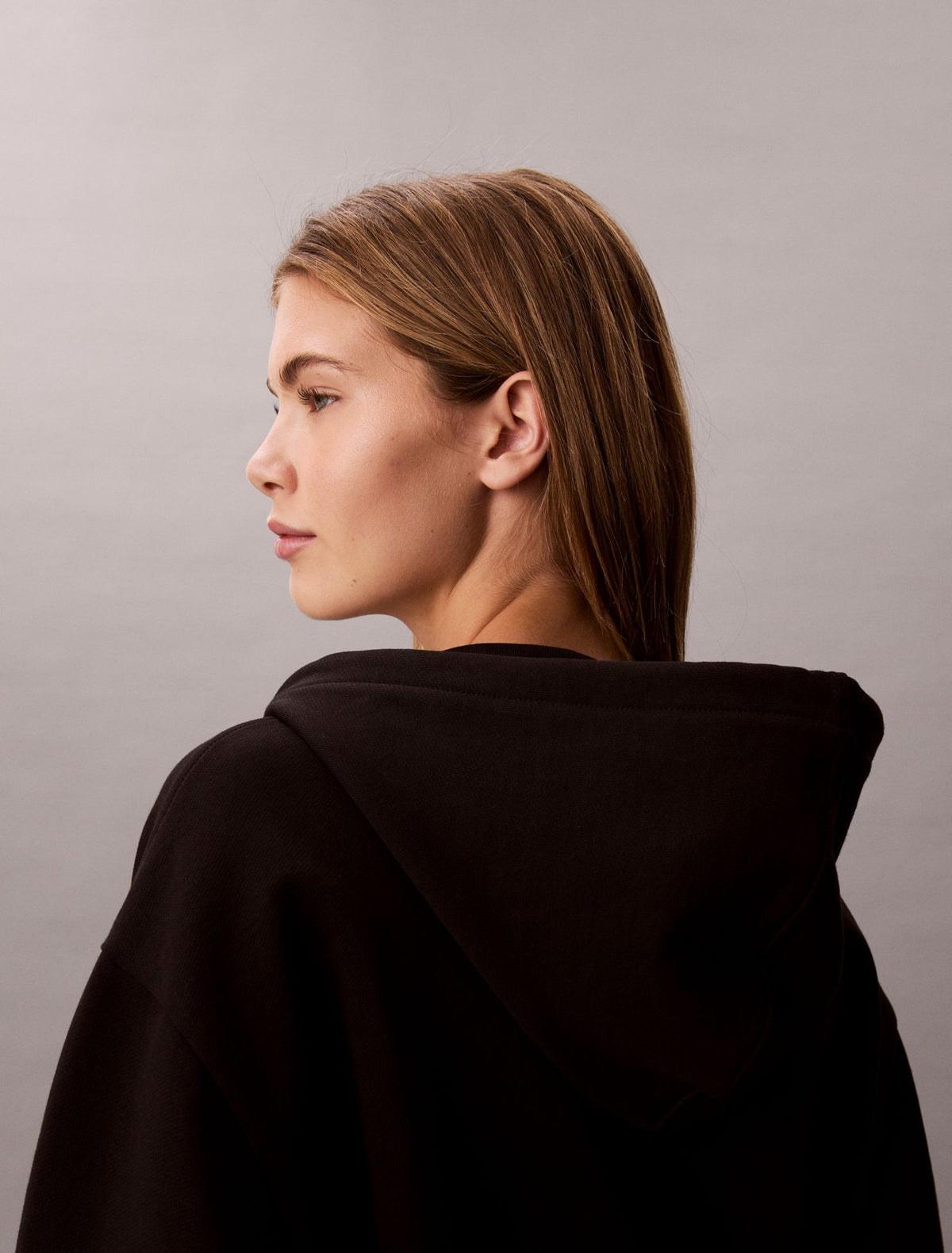 Calvin Klein Terry Monogram Cropped Hoodie