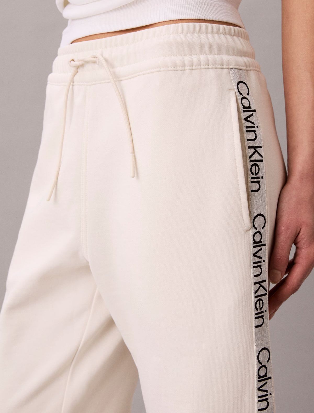 Calvin Klein Logo Tape Barrel Pants