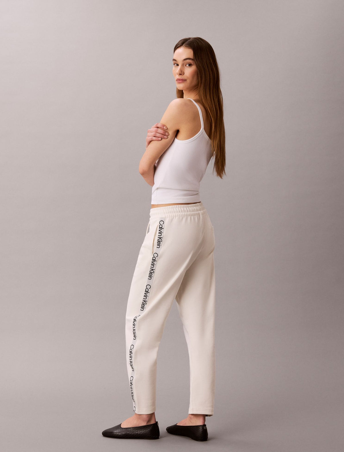 Calvin Klein Logo Tape Barrel Pants
