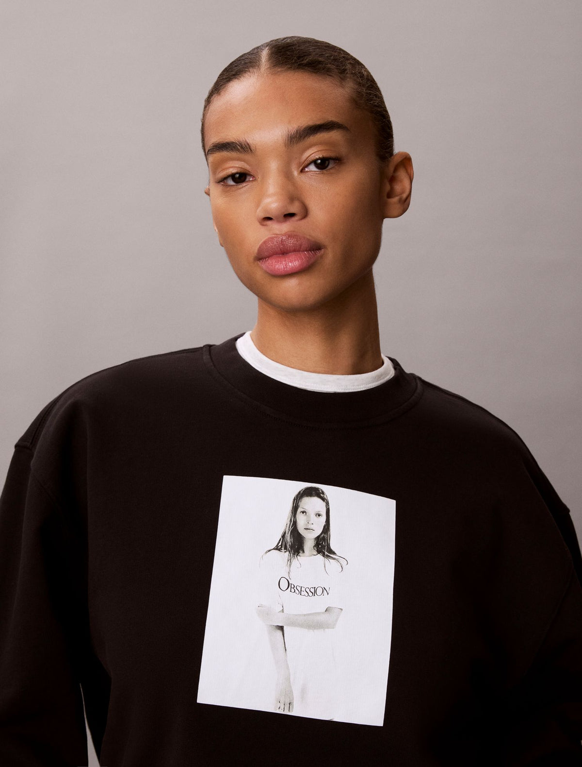 Calvin Klein Kate Moss Obsession Graphic Hoodie