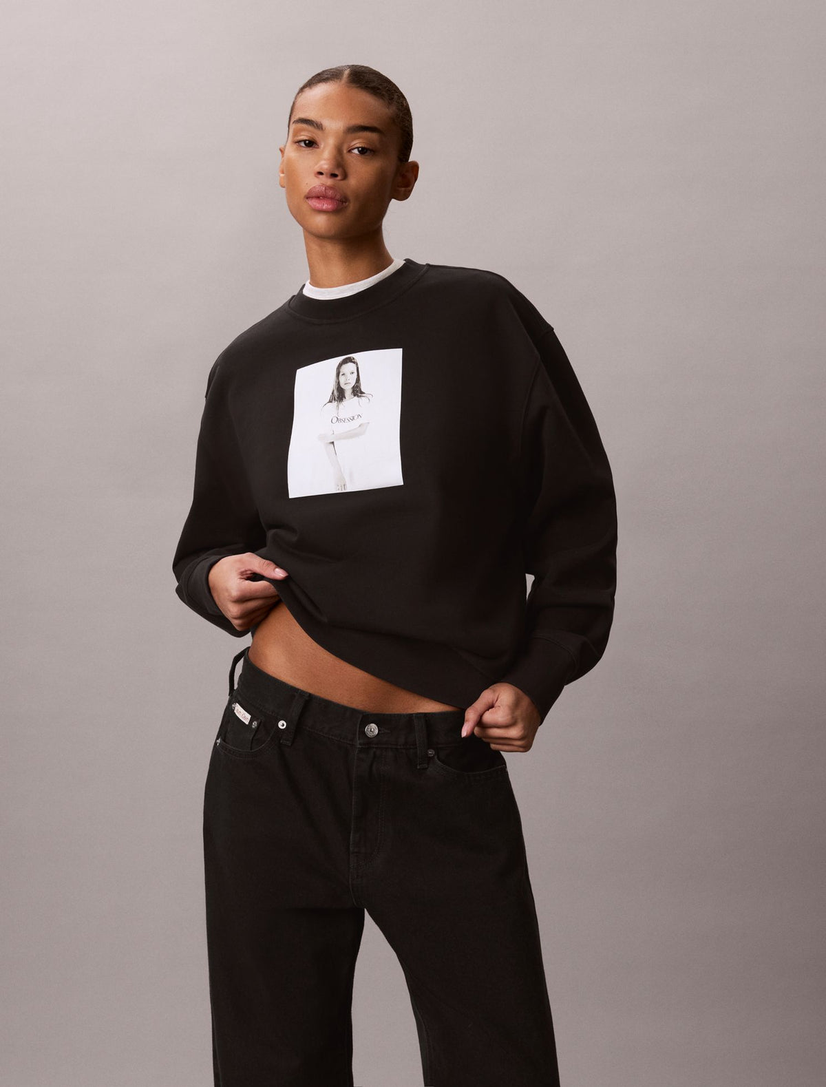 Calvin Klein Kate Moss Obsession Graphic Hoodie