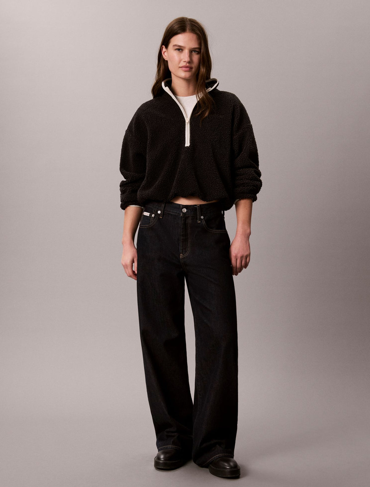 Calvin Klein Sherpa 1/4 Zip Sweatshirt