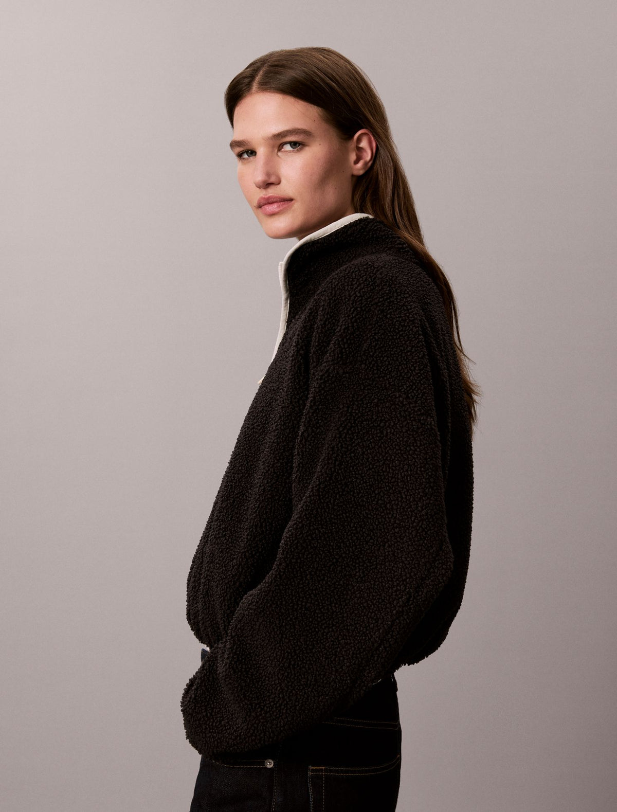 Calvin Klein Sherpa 1/4 Zip Sweatshirt