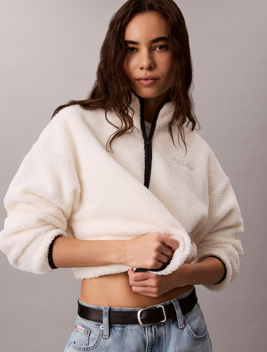 Calvin Klein Sherpa 1/4 Zip Sweatshirt