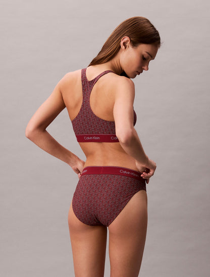 Calvin Klein Modern Logo Swim Racerback Triangle Bikini Top